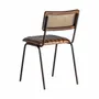 Chairs - Brown leather chair 47x51x79 cm - VICAL