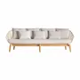 Sofas - Brown mahogany wood sofa 240x78x81 cm - VICAL