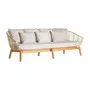 Sofas - Brown mahogany wood sofa 240x78x81 cm - VICAL