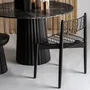 Tables Salle à Manger - Table salon en bois de mangue noir 122x122x77 cm - VICAL
