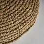 Footrests - Brown natural fiber puff 36x36x18 cm - VICAL