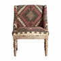 Armchairs - Brown mango wood armchair 64x71x76 cm - VICAL