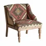 Armchairs - Brown mango wood armchair 64x71x76 cm - VICAL