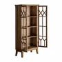 Wardrobe - Showcase in brown elm wood 80x40x178 cm - VICAL