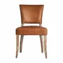Chairs - Brown leather chair 52x62x89 cm - set of 2 - VICAL
