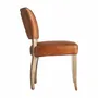 Chairs - Brown leather chair 52x62x89 cm - set of 2 - VICAL
