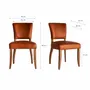 Chairs - Brown leather chair 52x62x89 cm - set of 2 - VICAL