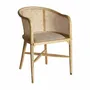 Chairs - Brown birch wood armchair 54x56x78 cm - VICAL