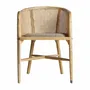 Chairs - Brown birch wood armchair 54x56x78 cm - VICAL