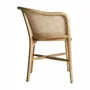 Chairs - Brown birch wood armchair 54x56x78 cm - VICAL