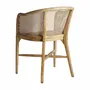 Chairs - Brown birch wood armchair 54x56x78 cm - VICAL