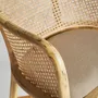 Chairs - Brown birch wood armchair 54x56x78 cm - VICAL