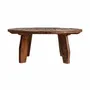 Dining Tables - Brown mango wood living room table 160x160x76 cm - VICAL