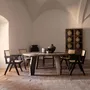 Dining Tables - Brown mango wood living room table 160x160x76 cm - VICAL