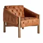 Armchairs - Brown birch wood armchair 82x79x76 cm - VICAL
