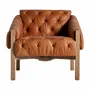 Armchairs - Brown birch wood armchair 82x79x76 cm - VICAL