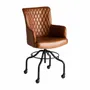 Chairs - Office chair in black mango wood 61x58x95 cm - VICAL