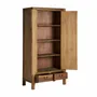 Wardrobe - Brown elm wood cabinet 100x55x200 cm - VICAL