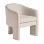 Armchairs - Armchair in off-white looped cotton 69x67x77 cm - VICAL