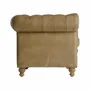 Sofas - Brown leather sofa 215x82x75 cm - VICAL
