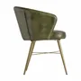 Chaises - Fauteuil en peau vert 58x60x79 cm - VICAL