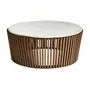 Tables basses - Table basse en bois d´acacia blanc 100x100x42 cm - VICAL