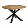 Dining Tables - Black mango wood living room table 130x130x77 cm - VICAL