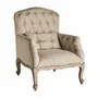 Armchairs - Beige mango wood armchair 73x80x95 cm - VICAL