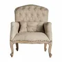 Armchairs - Beige mango wood armchair 73x80x95 cm - VICAL