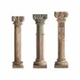 Decorative objects - Brown teak wood column 32x32x128 cm - VICAL
