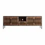TV stands - TV cabinet in black mango wood 200x45x66 cm - VICAL