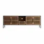 TV stands - TV cabinet in black mango wood 200x45x66 cm - VICAL