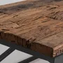 Coffee tables - Brown teak wood coffee table 120x60x40 cm - VICAL