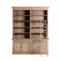 Shelves - Brown mango wood display case 197x42x232 cm - VICAL