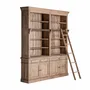 Shelves - Brown mango wood display case 197x42x232 cm - VICAL