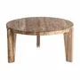 Coffee tables - Brown railway wood coffee table 107x107x46 cm - VICAL