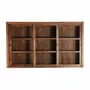 Wardrobe - Brown railway wooden display case 240x55x218 cm - VICAL