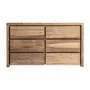 Chests of drawers - Brown railway wooden chest of drawers 140x50x80 cm - VICAL