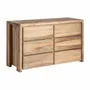 Chests of drawers - Brown railway wooden chest of drawers 140x50x80 cm - VICAL