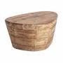 Coffee tables - Brown teak wood coffee table 60x50x30 cm - VICAL