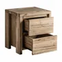 Night tables - Brown railway wood bedside table 55x45x60 cm - VICAL