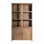 Wardrobe - Brown railway wooden display case 121x50x220 cm - VICAL
