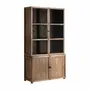 Wardrobe - Brown railway wooden display case 121x50x220 cm - VICAL