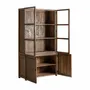 Wardrobe - Brown railway wooden display case 121x50x220 cm - VICAL