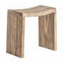 Footrests - Brown teak wood footrest 48x28x47 cm - VICAL