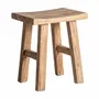 Footrests - Brown teak wood footrest 40x30x46 cm - VICAL