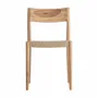 Chairs - Brown teak wood chair 46x54x80 cm - set of 2 - VICAL