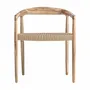 Chaises - Fauteuil en bois de teck marron 59x53x70 cm - VICAL