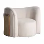 Fauteuils - Fauteuil en bois de pin blanc cassé 109x93x78 cm - VICAL