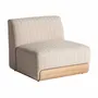 Sofas - Central sofa module in light brown pine wood 90x82x76 cm - VICAL